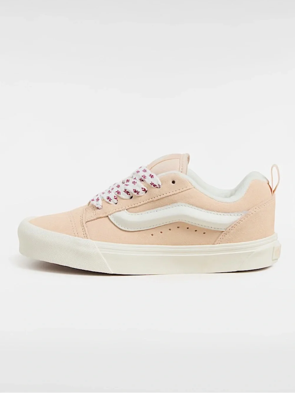 Vans Knu‎ Skool Pink 9.5 Womens Chunky Sneakers NEW Floral Cream